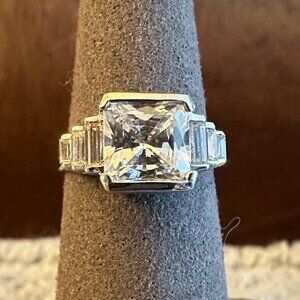 HSN Absolute tiered ring silver sz 6